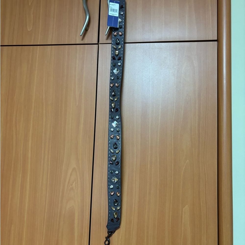 Rebecca Minkoff Gray bag strap with Gold and Silver Details